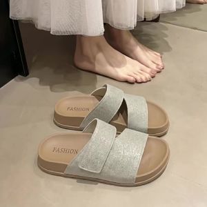 [Free Shipping] WomenS Thick-Soled Slip-On Sandals For Summer 2026 New Style Super Stylish For Vacation Pair With Skirts Beach Sandals