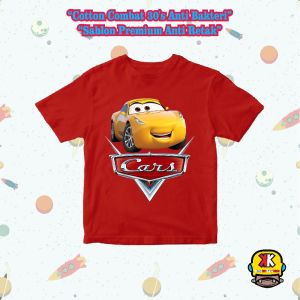 Kaos anak laki-laki BAJU ANAK MOTIF CARS KUNING 2-14th