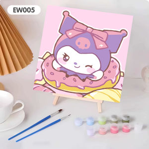 Payoe Painting By Number Sanrio 20x20cm Set Kartun Diy Painting Kit