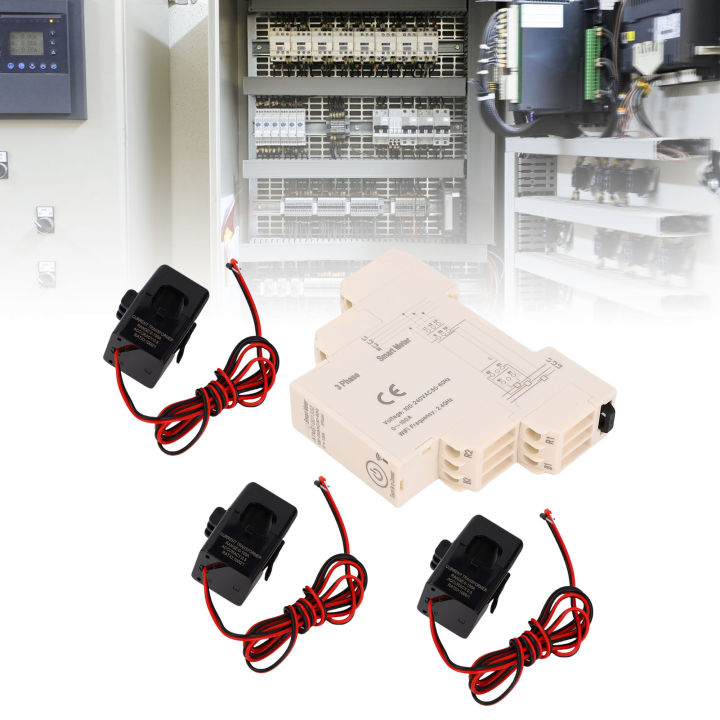 3 Phase Smart Energy Meter with DIN Rail Power Monitor Real Time Data ...