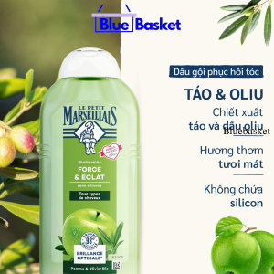 Dầu Gội Hữu Cơ Le Petit Marseillais 98% 300ml Giúp Phục Hồi Tóc Chiết Xuất Táo & Oliu