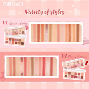 PINKFLASH PinkDessert 12 Shades Eyeshadow Palette kosmetik alis High Pigment And Smooth Powder