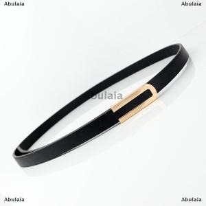 [COD] Abulaia Women Waist Belts Minimalist Pin Buckle PU Leather Thin Belt Female Waistband For Jeans Dresses Pants