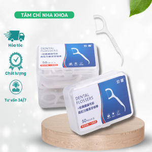 [ LOẠI 2 TEM XỊN ] COMBO 3 Hộp 150 Chiếc Tăm Chỉ Nha Khoa tiệt trùng 2 Đầu Sợi Chỉ CĂNG Vệ Sinh răng miệng Kẽ Răng Chân nướu làm sạch mảng bám trên răng