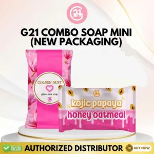 G21 KOJIC Papaya Honey Oatmeal Golden Dust Duo Face and Body Soap KOJIC BLEACHING SCRUB SOAP 10X WHITENING MINI SOAP