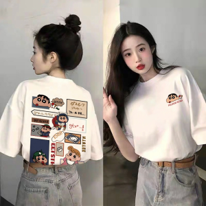 (พร้อมส่ง) T-shirt Black White เสื้อยืด เสื้อผ้าฝ้าย ผช Oversize ขาว ดำ วินเทจ คอกลม ชาย ญิง Cotton 100 %  C648
