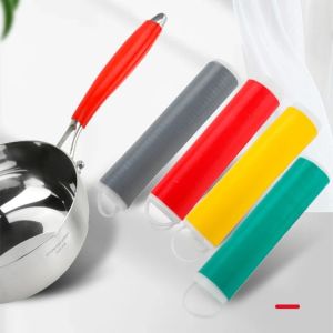 WISHAHA Silicone Pot Handle Cover Anti-slip Heat Resistant Handle Protector Reusable Rubber Cookware Grip Wok Use