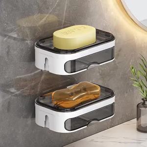SXH Seamless no-drill installation soap holder for bathroom and toilet home storage rack with strong load-bearing wall-mounted storage