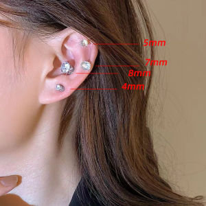 1 Pair Personality Magnetic Suction Ear Stud Ear Bone Stud Zircon Ear Clip Womens Diamond Earrings Small Earrings