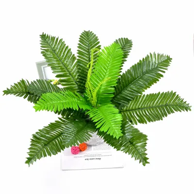 *พร้อมส่ง*ต้นไม้ปลอมต้นเฟิร์น 45ซม. 18 ใบ(ไม่รวมกระถาง)