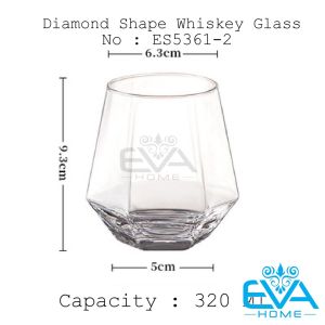 Bộ 6 Ly Thuỷ Tinh Bầu Tròn Lùn Chịu Nhiệt Deli 290ML Short Disa Glass Cup ES1132