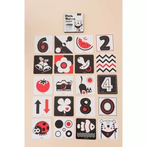 Bộ thẻ kích thích thị giác cho bé Little vision gồm 20 thẻ học Flashcard thông minh phát triển thị giác - Lalala baby