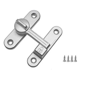 90/180 Degree Barn Door Lock Safety Sliding Barn Door Lock Privacy Door Bolt Lock Zinc Alloy Flip Safety Door Lock