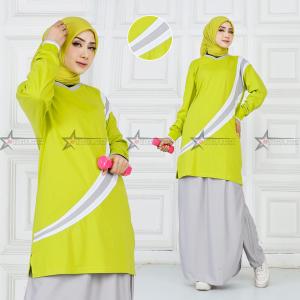 Setelan Baju Senam Muslimah Rok Celana / Model Celana Rok Muslimah Setelan Baju Olahraga Wanita Muslimah