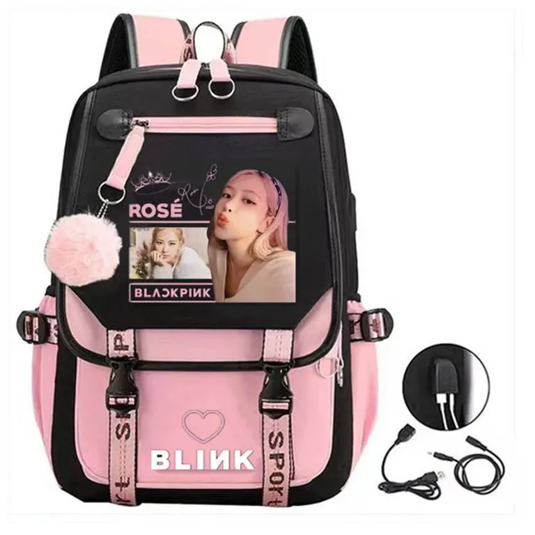 XP BLACKPINK LISA Backpack for Women Men Student Large Capacity