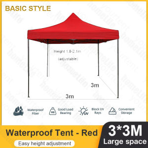 3X4.5M Retractable Tent with Side Cover Heavy Duty Outdoor Tent for Car Sunshade Waterproof Adjustable Height Big Tent