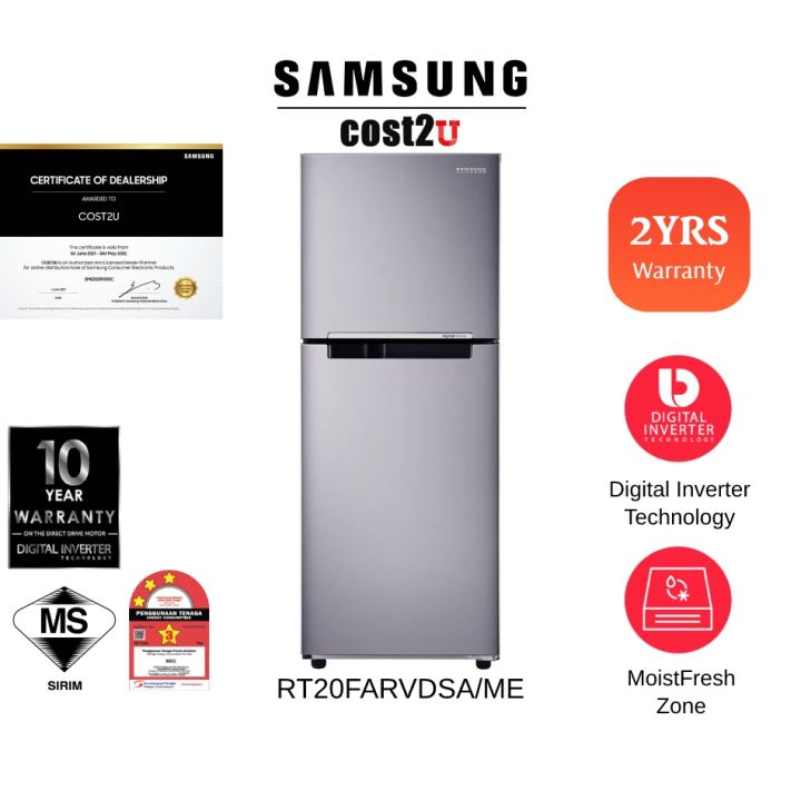 [SAVE 4.0] Samsung 220L Digital Inverter Twin Door Fridge | RT20FARVDSA ...