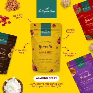 (BUY 1 GET 1 FREE) TheOrganicStop Granola Sereal Sarapan Sehat 75gram