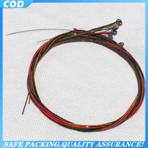 (COD) NEW One Set 6pcs Rainbow Colorful Color Strings For Acoustic Guitar Accessory