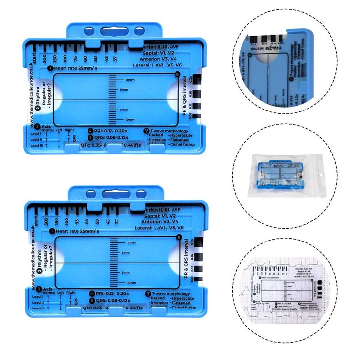 Compact For ECG Interpretation Ruler Set Essential for Healthcare ...