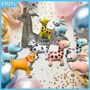 ZTOYL 4D Cartoon Foil Balloons Elephant Stand Walking Balloon With Wheel For Kids Birthday Party Decoration Baby Shower