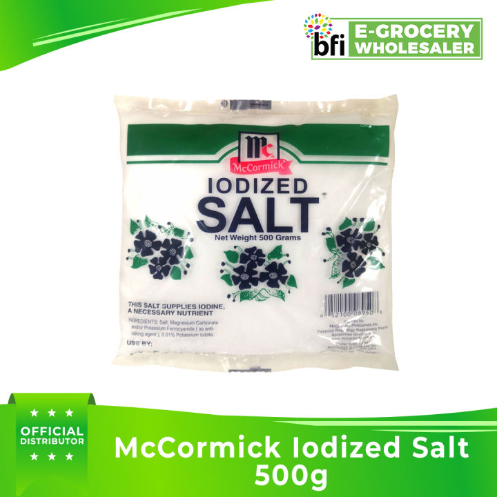 BFI McCormick Iodized Salt 500g Lazada PH