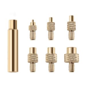 CUNXIN Internal Thread Head Heat Insert Nut Iron Tip Fast Heat Conduction M2-M8 Brass Thread Embedded Kit Heat Insertion Tool Metal Hot Melt Nut Indenter For Plastic 3D Printer Accessories