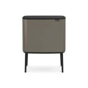 Brabantia ถังขยะ สแตนเลสแบบกด บราบันเทีย รุ่นทรงสี่เหลี่ยม 36ลิตร ขนาด1ช่องBO Touch Bin with 1 Inner Bucket 36 litre. - Platinum