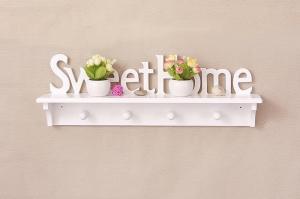 S530 Rak dinding vintage SWEETHOME (dengan 4buah hook gantungan )