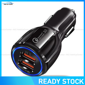 [Ready Stock]Car USB Charger Quick Charge 3.0 2.0 Mobile Phone Charger 2 Port USB Fast Car Charger