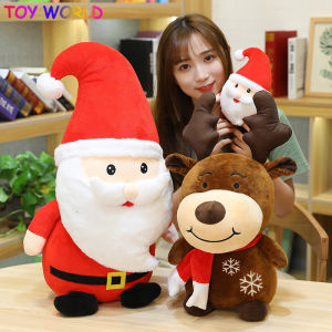 22/40/50CM 2022 New Santa Claus Plush Toy Plush Elk Christmas Decor Christmas Kids Gift Doll Mini Cute Christmas Decoration Dolls Kids Toys