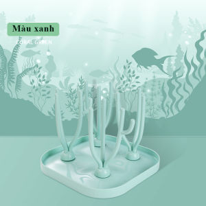 Giá phơi / Khay úp bình sữa núm ti phụ kiện hút sữa hình nhánh cây có thể tháo rời