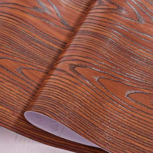 Terbaru Wallpaper Sticker Dinding Kamar Dan Ruang Tamu Motif kayu Cream Natural Ukuran P 8Meter x Lebar 45 Cm