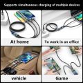 100W 3-in-1 Super Charging Cable 6A Micro USB Type C Fast Charger Type-C Data Cable for Samsung Android iOS Carry On. 