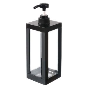 VJ5YE Hình vuông Chai đựng Kem dưỡng da Có thể đổ đầy lại Trong suốt Hộp đựng mỹ phẩm Phụ kiện phòng tắm Nhựa Bình bơm xà phòng Rửa cơ thể