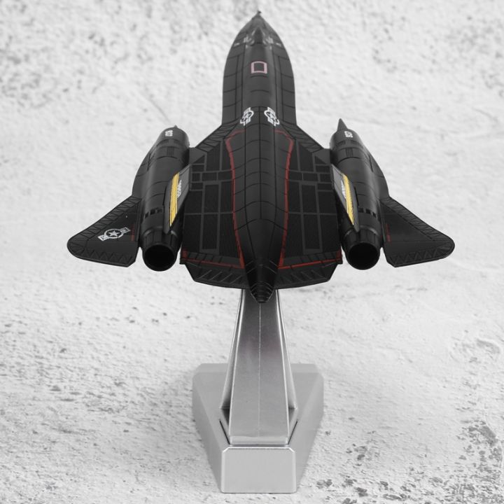Modèle Réduit 1/144 Du SR-71 Blackbird – Avion En Alliage, 23 X 12 X 4 Cm, Support Inclus – Décoration Bureau Ou Collection