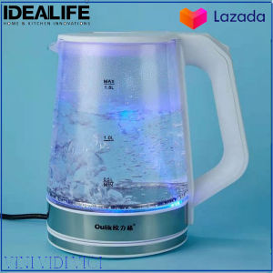 TEKO LISTRIK/KETTLE LISTRIK IDEALIFE IL 113S Jumbo - 18 Liter Body Kaca