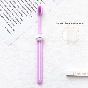 Apphom Cartoon Toothbrush With protective cover Soft Hair Candy Color Kuromi Toothbrush individual packing