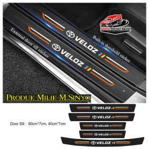 STIKER MOBIL TOYOTA VELOZ STICKER PENGAMAN PINTU DAN BAGASI MOBIL TOYOTA KARBON 3D PREMIUM