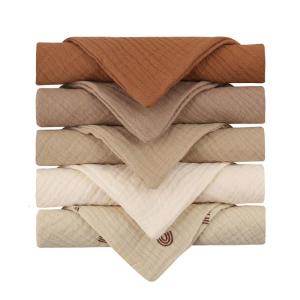 5 Pcs/Set Baby Towels Muslin Cloth Hand Face Wipes Saliva Bib Handkerchief Gauze Cotton Boys Girls Washcloth