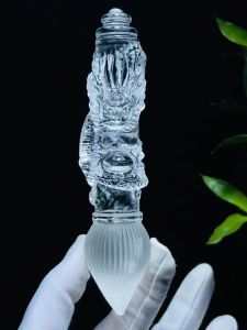 Natural white crystal Wenchang pen pendant crystal clear learning progress essential artifact purchase need to know: 60-80mm pendant to send rope 100-150mm pendant to send base
