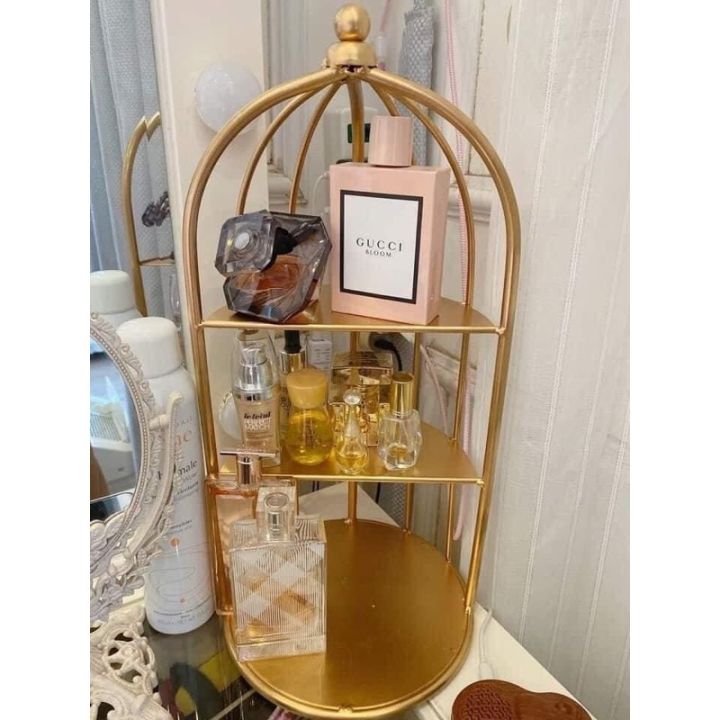 Kệ Đựng Mỹ Phẩm Hình Lồng Chim 3 Tầng Sơn Tĩnh Điện Màu Vàng - Deco ...