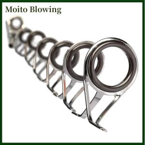Moito 4pcs set Fishing Tackle Stainless Steel Repair Kit Set Fishing Rod Guide Ring Tip Fishing Pole Circle Ring Eye Guide Wire Loop