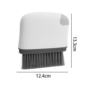 แปรงทำความสะอาดขอบหน้าต่างอเนกประสงค์แบบ2In1แปรงแบบร่องใช้ได้สองด้านพร้อมคลิปเครื่องมือทำความสะอาดห้องครัวห้องน้ำที่ใช้ซ้ำได้