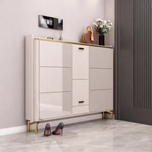 [CozyNest ]Light Seat With WEILIANG Luxury Italian Ultra-Thin Rack Cabinet Storage Shoe Stool Bench