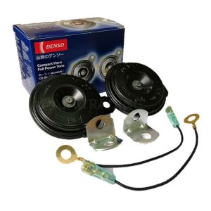 Còi Denso made in Indonesia 12V- Giắc bát đầy đủ- Lắp được hầu hết các xe ô tô từ 4 chỗ đến 16 chỗ