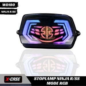 STOPLAMP NINJA R/SS MODEL LAZY RGB 7-8 MODE TOMBOL CLICK 3 IN 1 PLUS SEIN RUNNING PNP MODE WELCOME