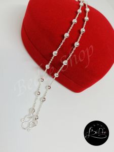 สร้อยคอเงินแท้ สร้อยเงิน สร้อยผู้ชาย ผู้หญิง ลายโซ่บอลกลม (เส้นหนา 2 มิล. ลายหนา 4 มิล.) Bedee Silver BedeeShop รุ่น BD-NL-03001