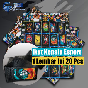 Ikat Kepala Esport 1 Lembar Isi 20 Pcs Full Motif Logo Team Favorit Head Band Gaming Aksesoris Mainan Anak