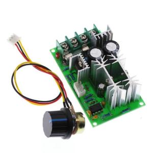 อุปกรณ์ควบคุมความเร็วมอเตอร์ DC10-60V 12V 24V 36V 48V มอเตอร์ PWM ไดรฟ์โมดูลกำลังสูงตัวควบคุม20A เครื่องควบคุมความเร็ว